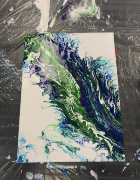 A painting Tatyanna created when she was stressed one day. 