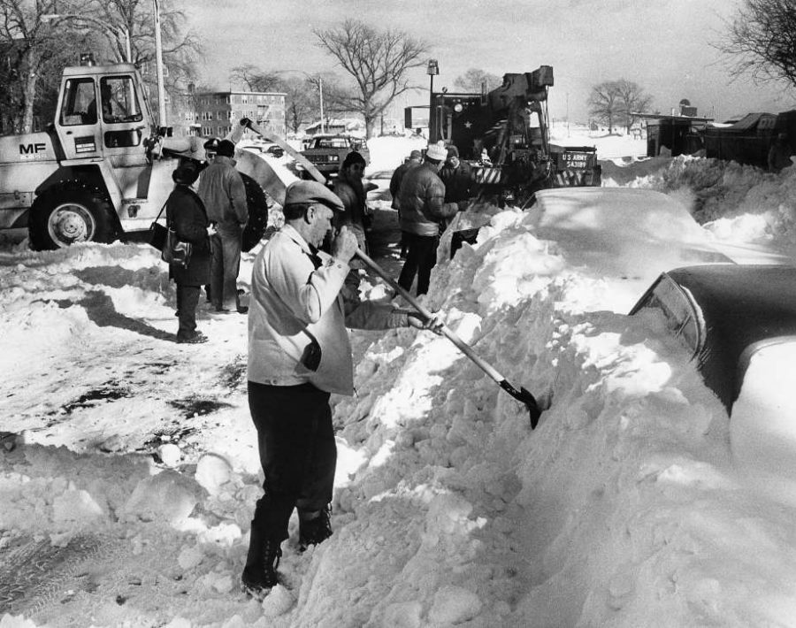 A+man+in+Boston+attempts+to+dig+out+his+car+amongst+the+aftermath+of+the+1978+blizzard.+Photo+courtesy+of+CTPost.