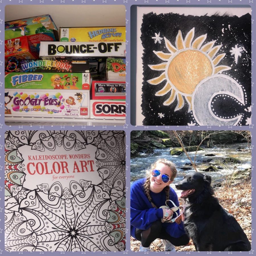 Bored at Home? Play games, draw, go for walks, find new hobbies. Photo courtesy of Katie Ourfalian. 