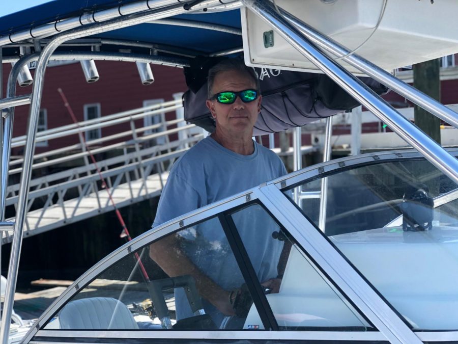 Captain Ron Gaul takes on the sea. Photo Courtesy Julia Gaul. 