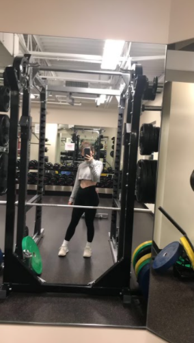 Putting In the Work. Caitlin Ardito poses at the gym during a weightlifting session. Photo courtesy of Caitlin Ardito, December 3, 2020.