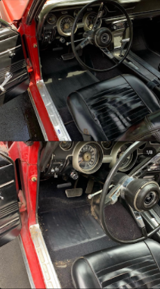Before and after: A nice interior clean up by RPM detailing. Photo courtesy: Malcom Chavez, July 2019. 