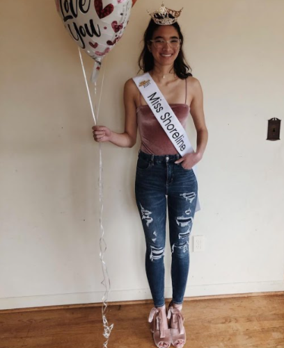 Crowning Moment: Foran Alumni Anna Jani celebrates her nineteenth birthday with her newly crowned title of Miss Shoreline 2021. Photo courtesy of Anna Jani.