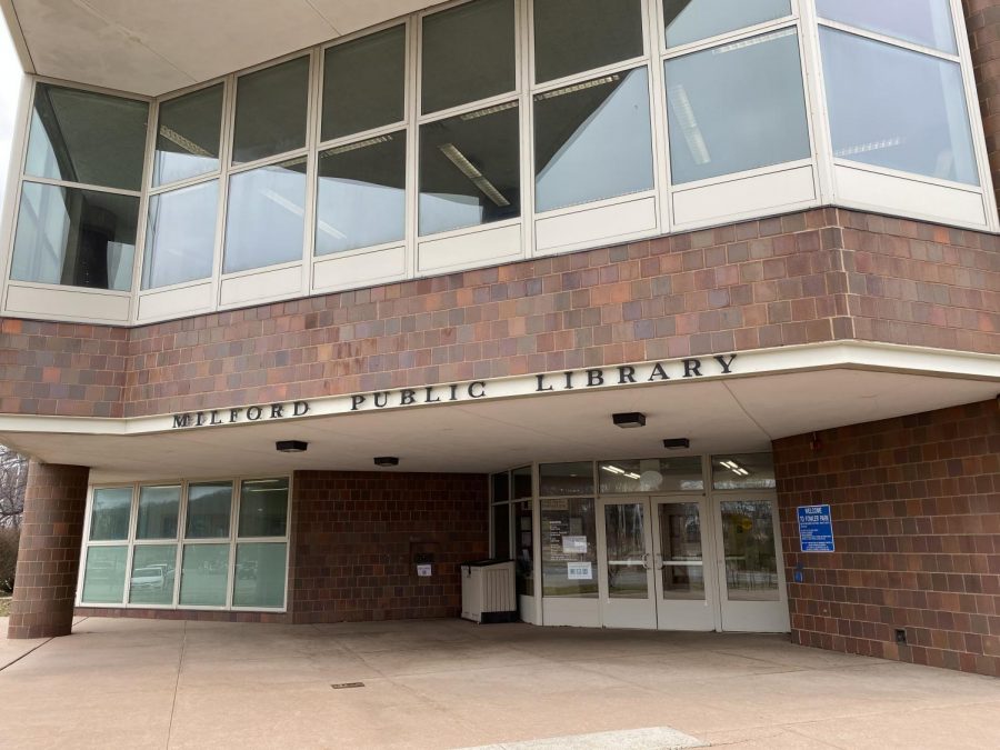 Milford Public Library: This is the entrance of the library to get to the children’s department. Photo Courtesy Rumeysa Bayram 
