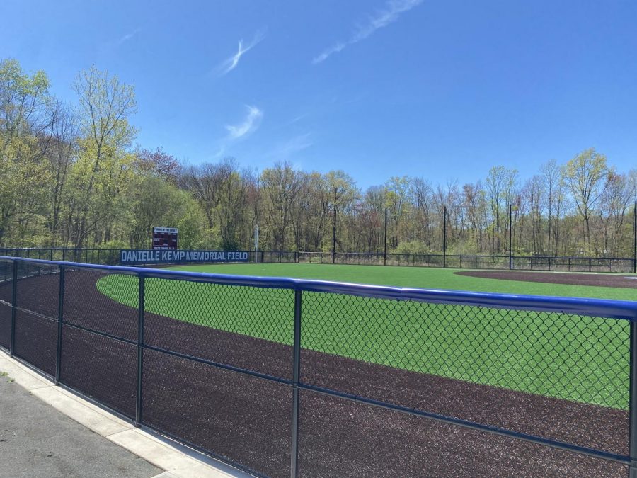 Milford+Memorializes%3A+A+photo+of+Foran%E2%80%99s+new-and-improved+softball+field.+Photo+courtesy+of+Olivia+Salai.