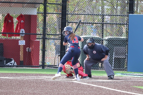 Ready To Swing: Junior Morgan Viesselman at bat.