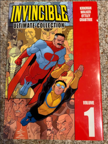 What Started It All: The first of twelve books in the Invincible comic book series.  Photo courtesy: Connor Nieman, May 6, 2021.