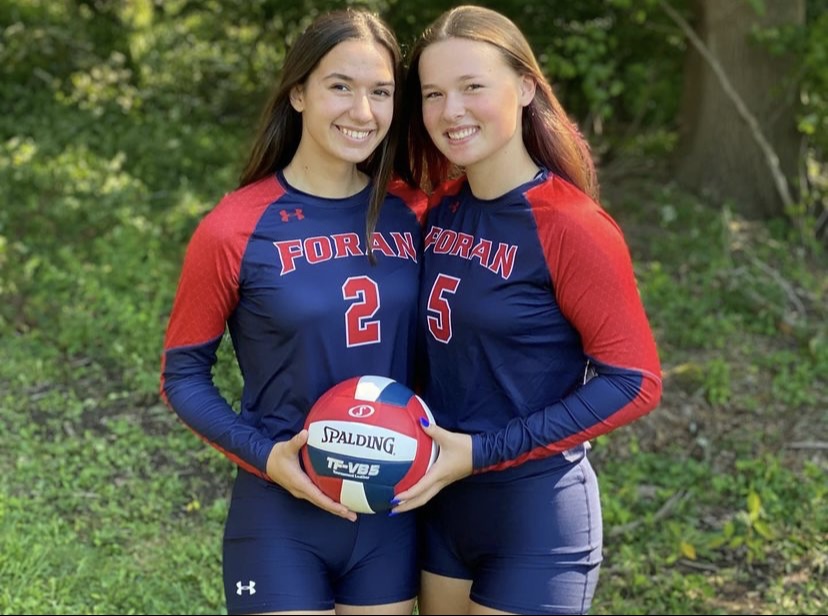 The captains of the girls volleyball team, Arezoo Ghazagh and Morgan Viesselman.  Photo courtesy: The Mane Street Mirror.