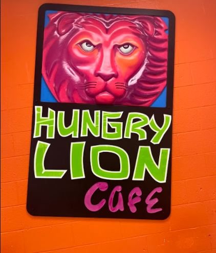 The Hungry Lion: Foran High School’s Cafe logo. Photo courtesy: Jake Israelite, September 24, 2021. 