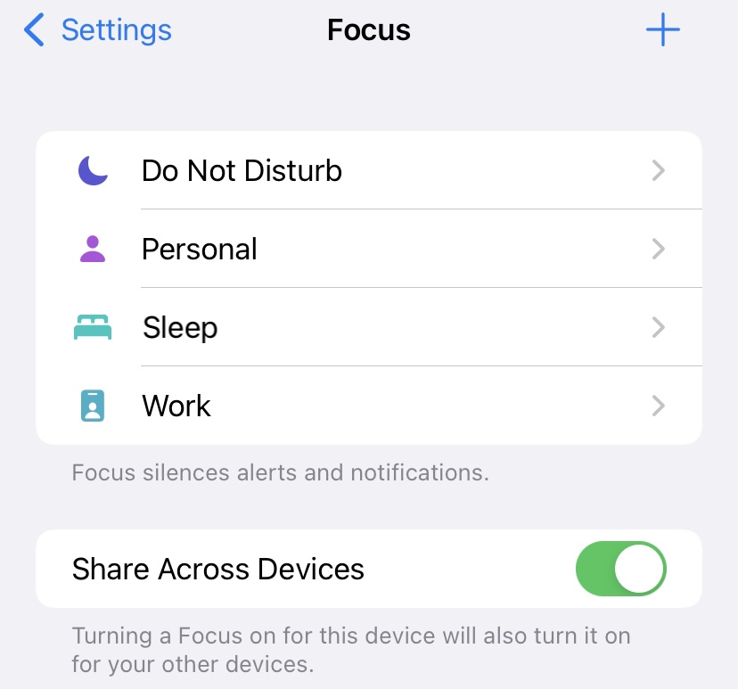 iPhone: New Focus feature displayed on IOS 15.
