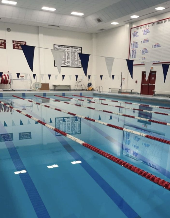 Diving into the Season: The Foran pool gets ready for the new swim season. Photo Courtesy: Jose Abréu, December 1, 2021.
