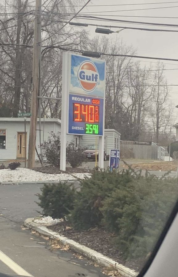 Gas Prices: Current gas prices from a local gas station.