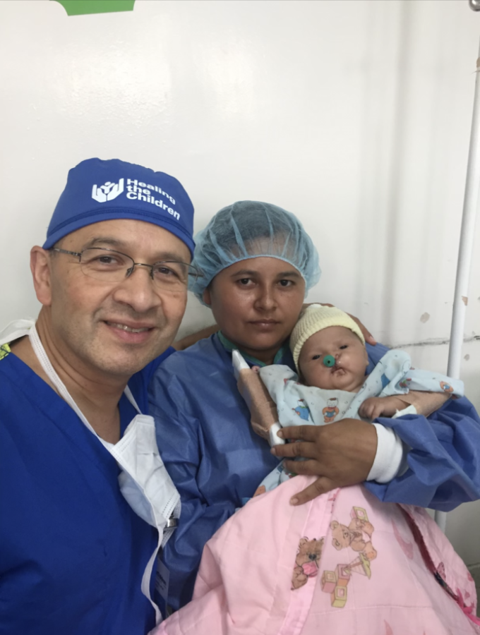 Dr. Castillo in Columbia with a patient : Photo courtesy: Dr. Castillo, 2018