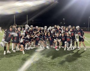 Boys Lacrosse: The team poses after a win against Branford, April 11, 2022.
