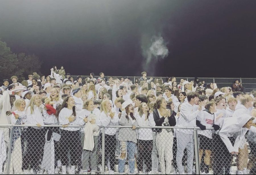 Pack the Den: Students gather to support Lion football, October 1, 2021. 