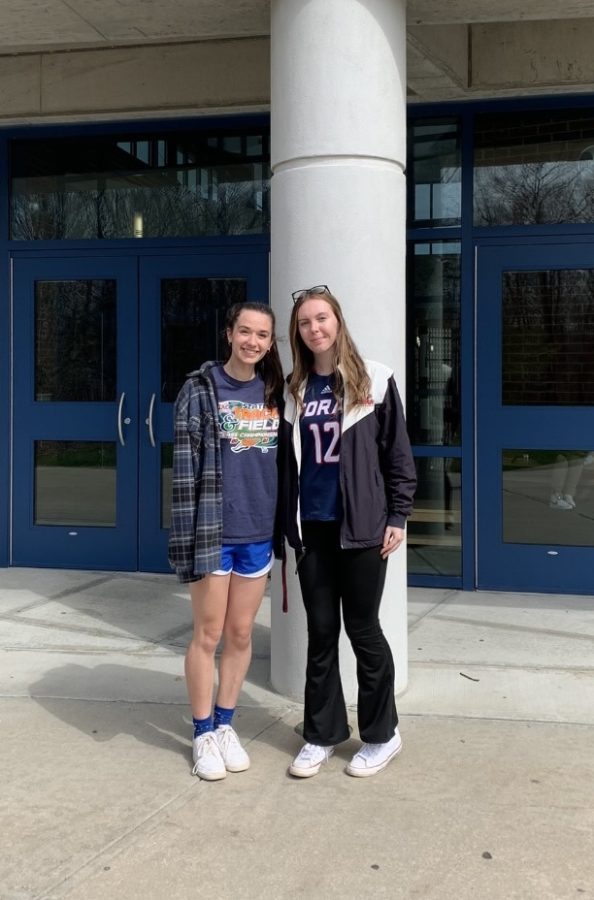 Top Two: Seniors Megan McTigue and Arezoo Ghazagh are named valedictorian and salutatorian, May 2, 2022.