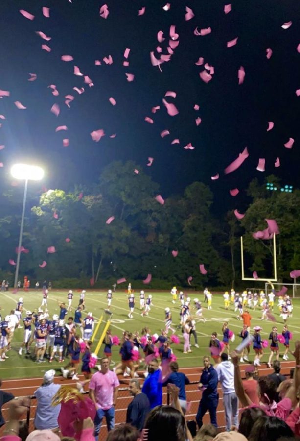 View from the Stands: View from stands at pink out football game, October 7, 2022.