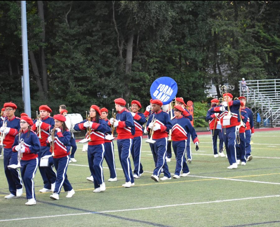 The Halftime Performance: The Foran band performs at the September 9 home football game, September 9, 2022.