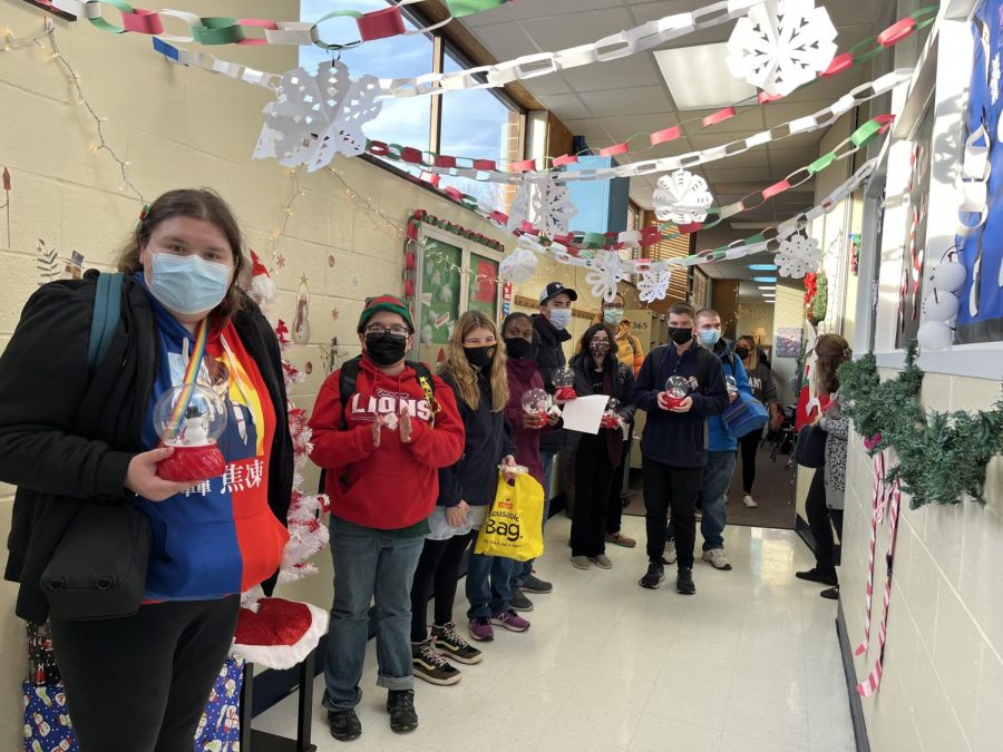 Holiday Hallway: Last years Forever Friends Club filled a hallway with holiday decorations and cheer, December 8, 2021. 