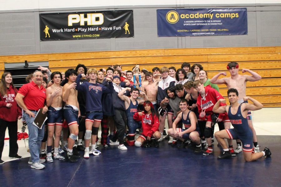 Taking the Gold: Foran’s Wrestling Team winning the Staples Dual. January 14, 2023.