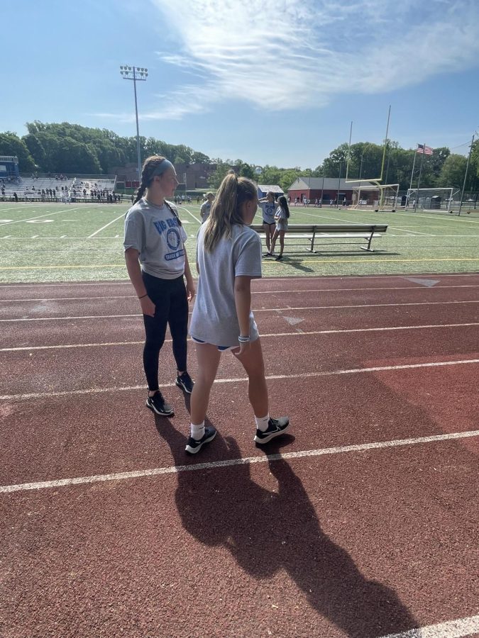 East Shore Middle School: Morgan Viesselman helps out at the middle school track meet, June 1, 2022. 