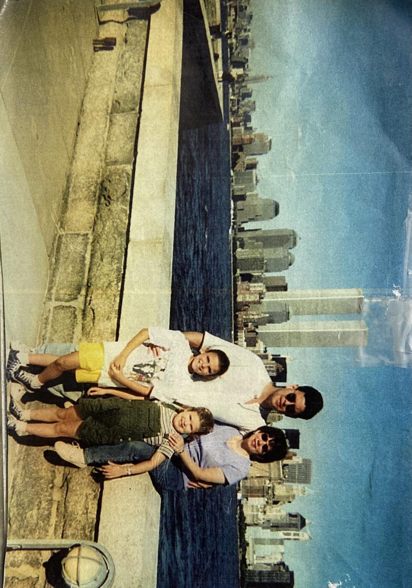 History Captured Forever: Mrs. Blake in front of the Twin Towers with her family, a few days before the attacks. September 5-9th, 2001.