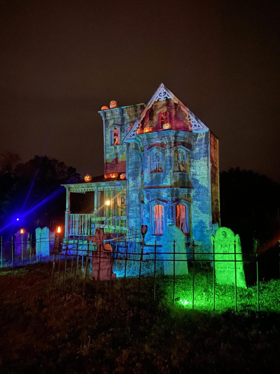 Haunted House: Entrance to a haunted house on the Legends of Fear trail, September 30, 2023.