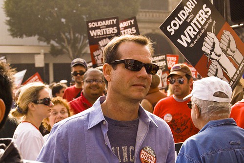  Standing Up: Writers and actors alike stand together to protest their working conditions (2008)