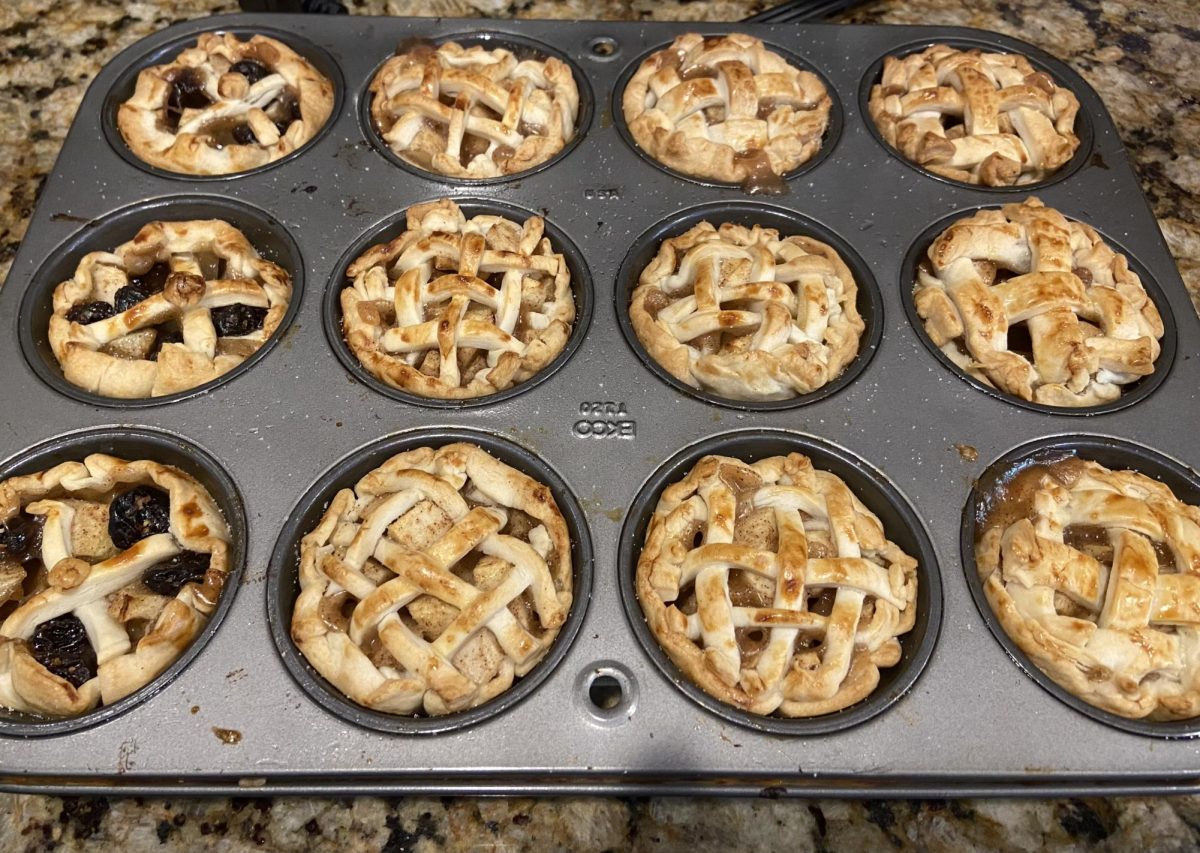 A Seasonal Treat: Alexandria Regan’s miniature apple pies fresh out of the oven, November 19, 2022. 