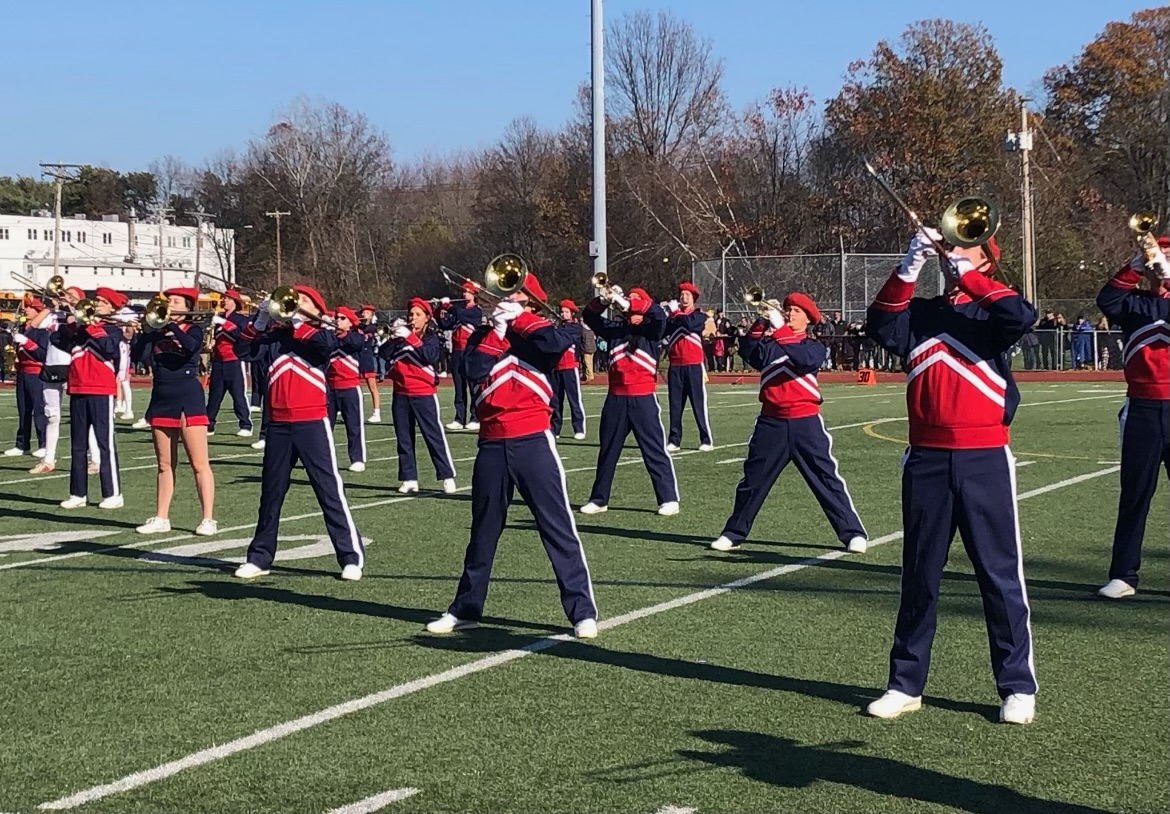 Game Day: Foran’s band performing during the Thanksgiving halftime show. November 24, 2022. 