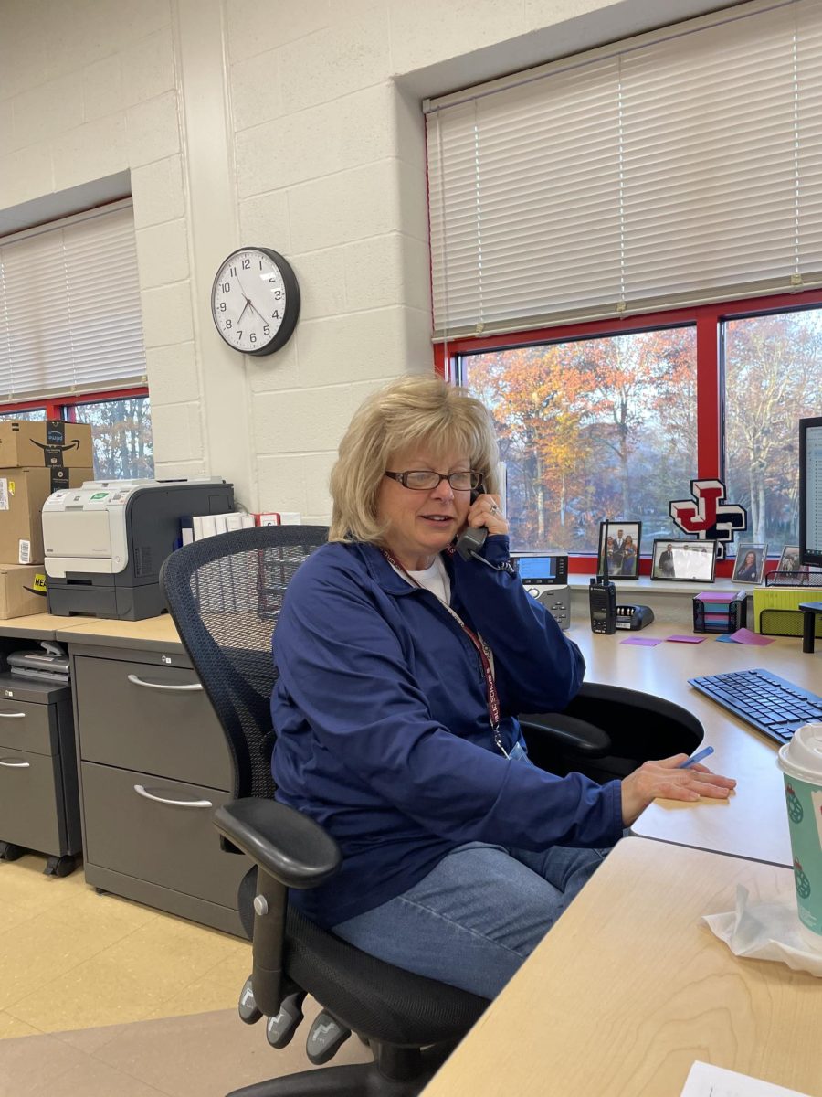 Communication is key: Mrs. Carino spends a lot of time communicating with parents, staff, and students. November 17, 2023.