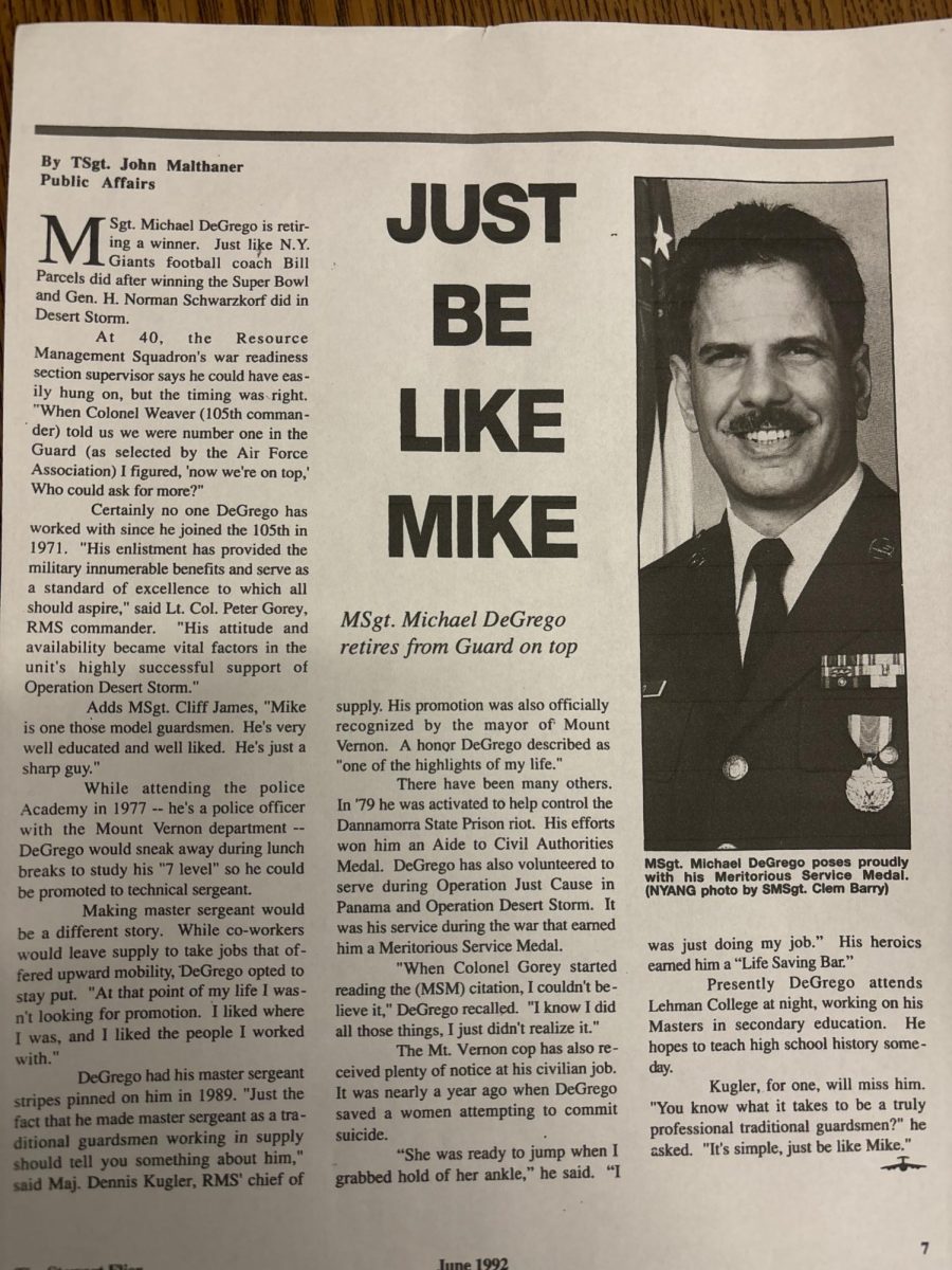 Just+Be+Like+Mike%3A+Article+written+about+MSgt.+Michael+Degrego+%28Mr.+Degrego%29+for+retiring+from+being+top+guard.+June+1992.+