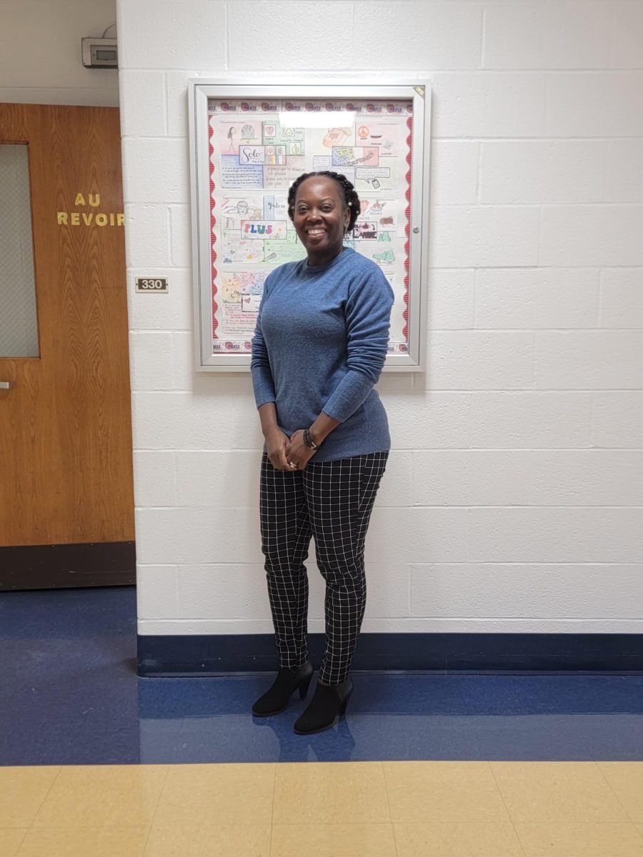 Mrs. Duncan: Mrs. Duncan posing for the camera in front of her class, October 11, 2024. Photo courtesy: Rodney Thomas