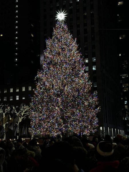 Rockefeller Center Christmas Tree:  The Christmas tree in Rockefeller Center in New York City, December 16th, 2023, Photo Courtesy: Nyah Boromei