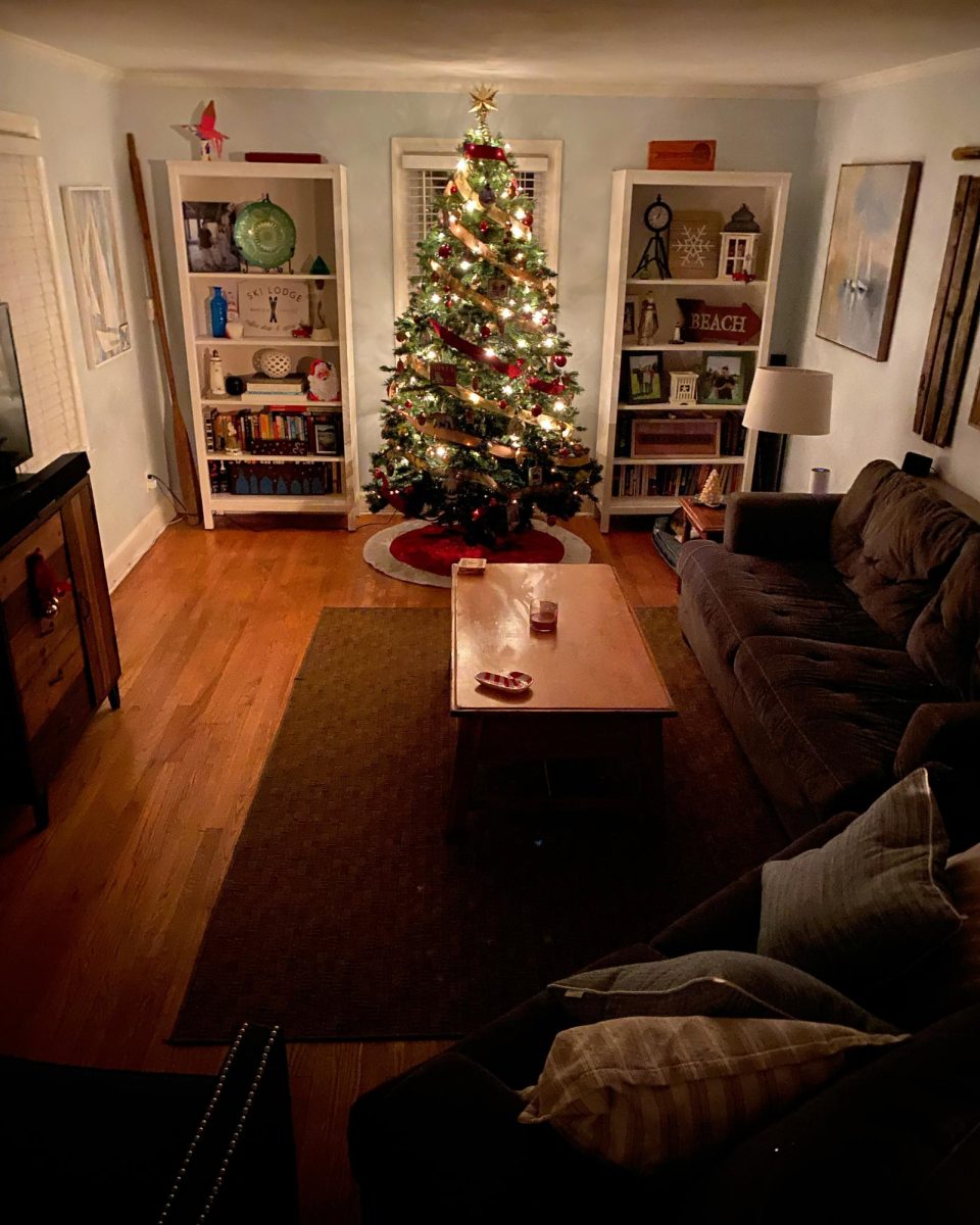 New Year New Memories Surrounded By a Christmas Tree: A Christmas tree stands tall in the center of a cozy living room, symbolizing the celebration of love and togetherness. November 19, 2022  Photo courtesy: Sophia Martin