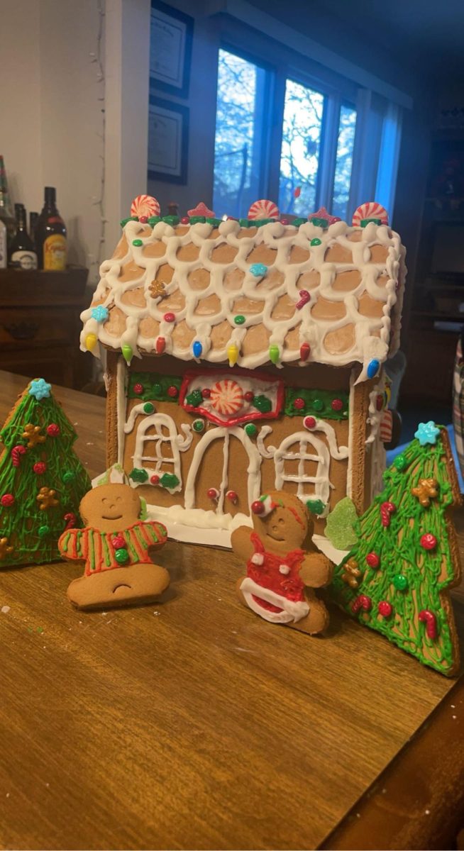 The Perfect Gingerbread House: Gingerbread house assembled using these pro tips, November 23, 2022. Photo by: Ellie Pasacreta