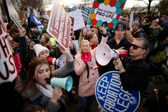 My Body, My Choice: A 2022 pro-abortion protest marches towards downtown Chicago. Photo courtesy: Scott Olson/Getty Images.