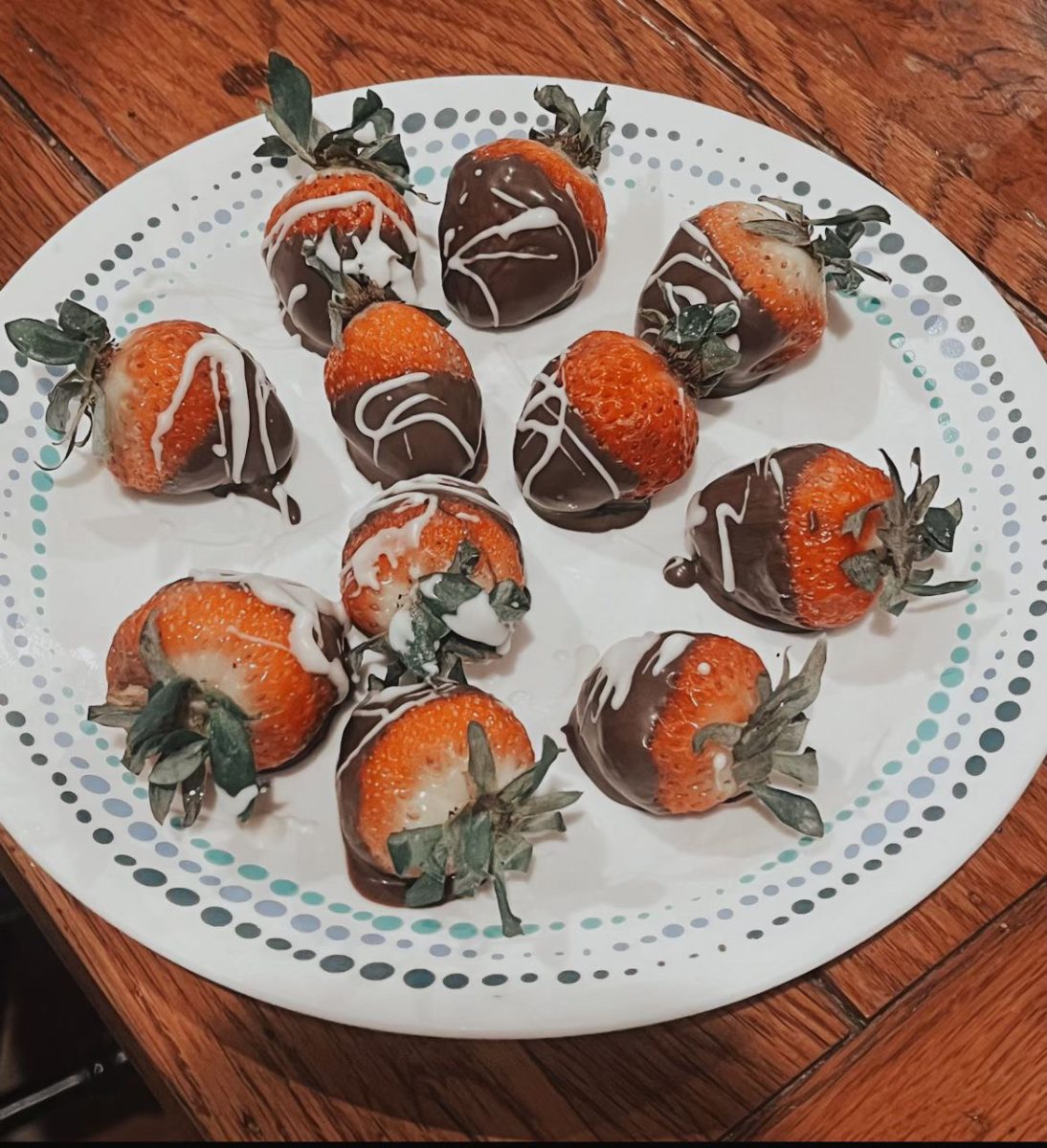 Chocolate Covered Strawberries: A classic treat with a sweet twist, chocolate covered strawberries made by a group of girl friends celebrating Galentine’s Day together, February 19, 2024 Photo Courtesy: Bella Lau