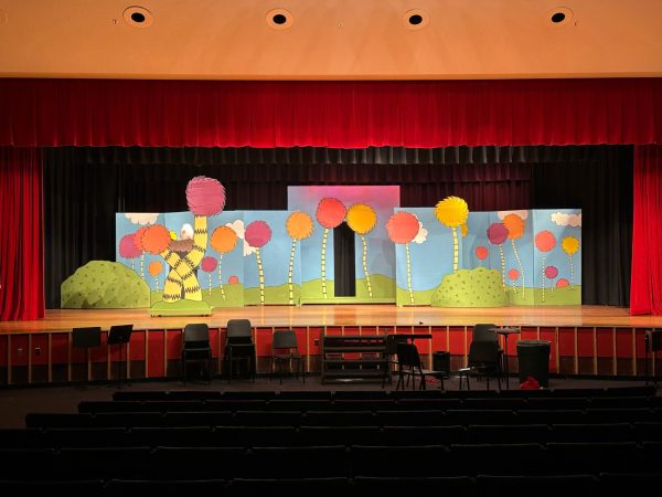 The Jungle of Nool: The completed Seussical set on stage. Photo courtesy: Dabi Lee.