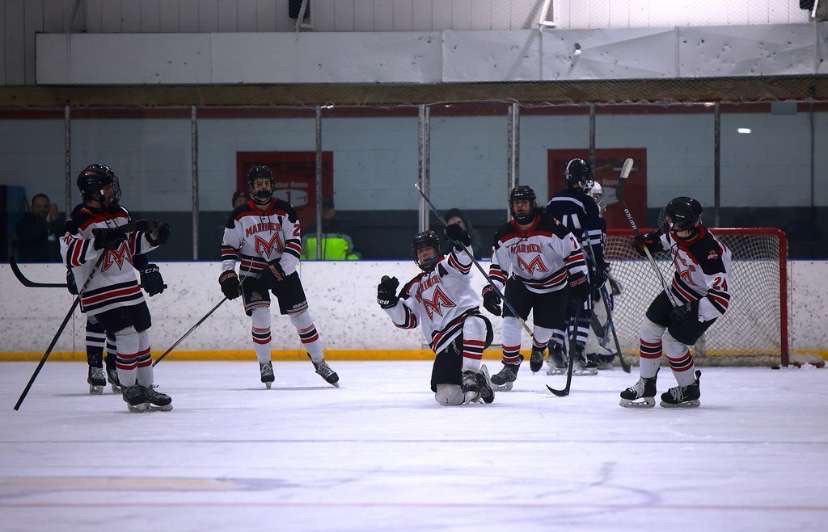 Shoot, Score: Lavallee celebrates a goal with his team. Photo courtesy: Maria Crocco. March 3, 2025. 
