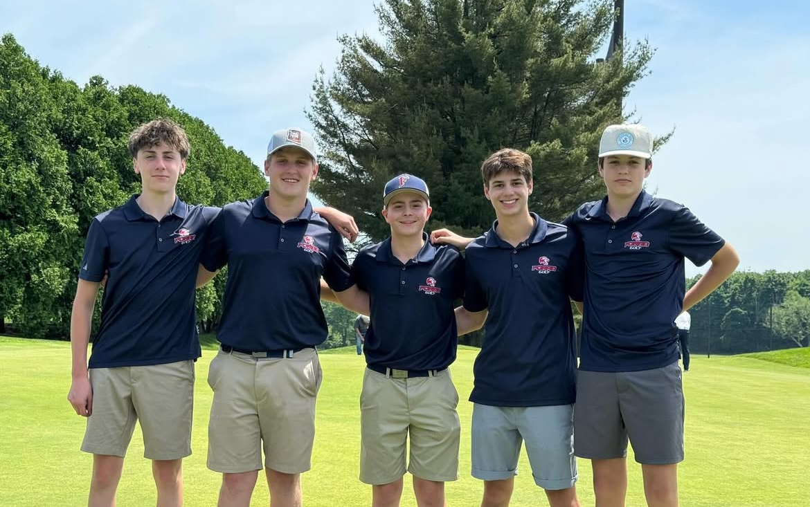 Hole in One: The Foran Golf lineup is shown, including captains Connor Benz, Joey Kerzner, Caden Kaminski, and Mark Berlen. Photo Courtesy: Foran Golf, June 4, 2024.
