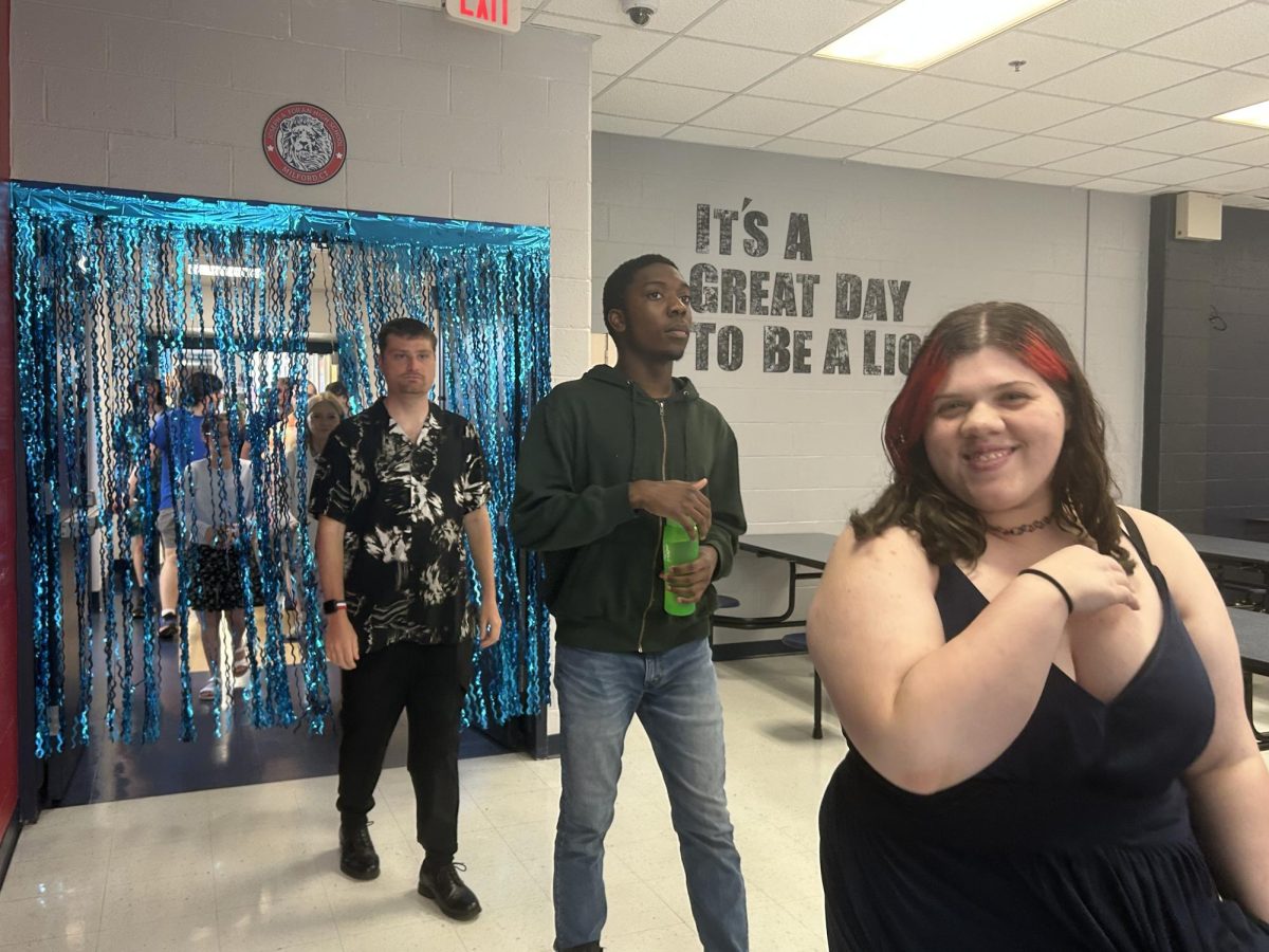 First Impressions: Attendees excitedly walk into the decorated cafeteria, ready for prom. Photo courtesy: Angie Vargas. May 7, 2025. 