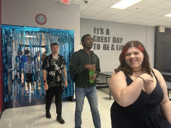 First Impressions: Attendees excitedly walk into the decorated cafeteria, ready for prom. Photo courtesy: Angie Vargas. May 7, 2025. 