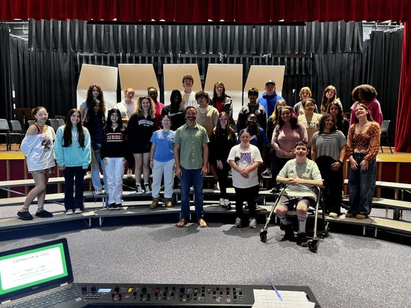 Making Music and Molding Minds: Mr. Stammen with members of the Foran choir. May 9, 2025. Photo courtesy: Vicky O’Connor.