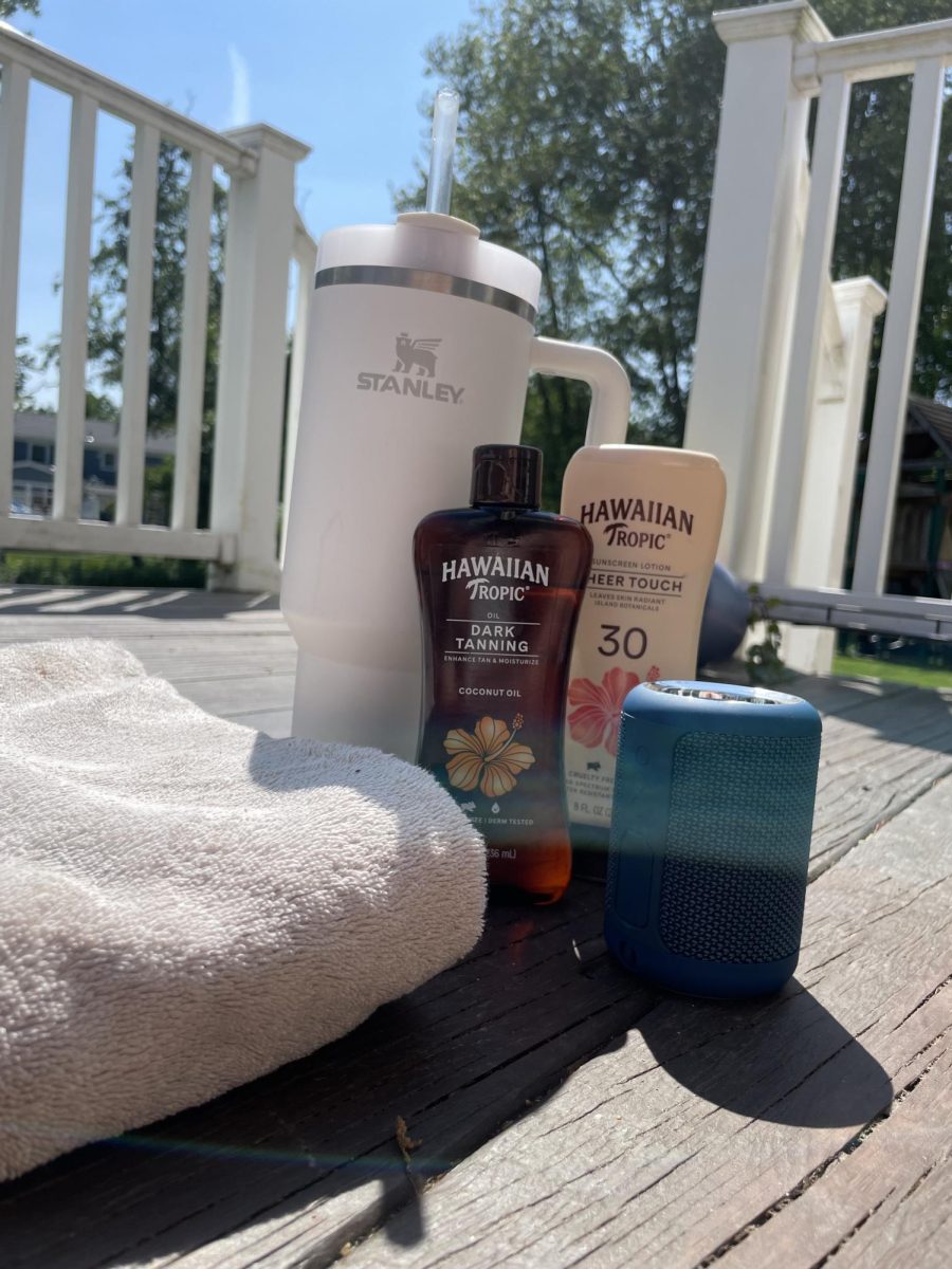 Tanning Essentials: The things you need for your tan. June 3, 2025. Photo courtesy: Sophia Skelton.