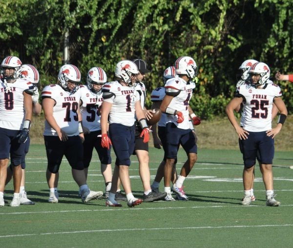 Lions lined up: Foran's football team in their scrimmage against Fairfield Ludlowe
September 8, 2025. Photo Courtesy: Ray Jackson
