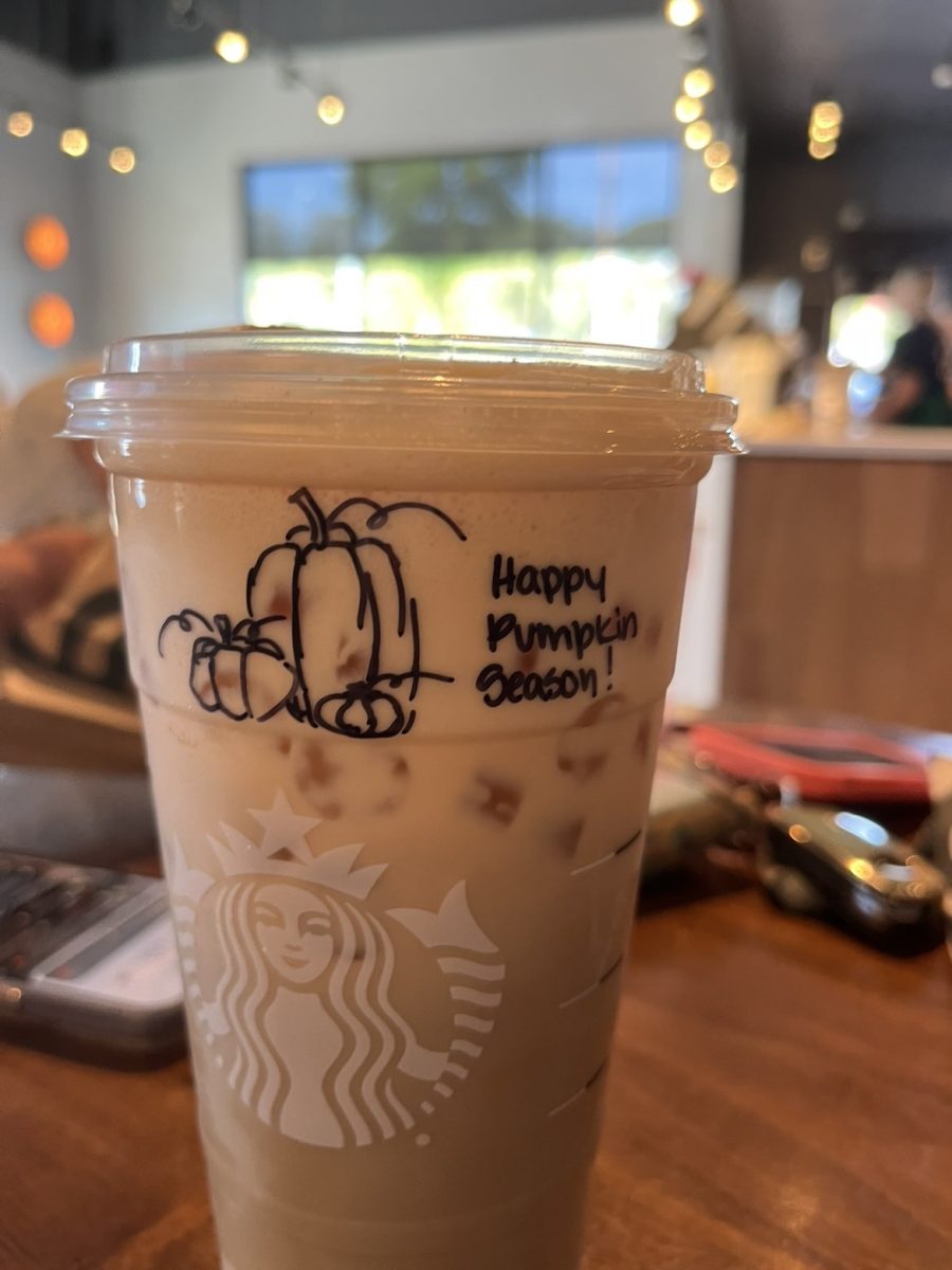 Starbucks fall drink: A picture of a pumpkin chai latte from Starbucks. September 27, 2025. Photo courtesy: Valentina Palisi.