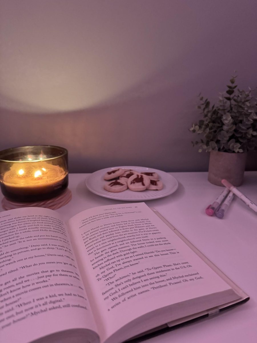 Crisp Nights: A late-night reading session paired with freshly baked cookies. September 24, 2025. Photo courtesy: Jordan Lawrence.