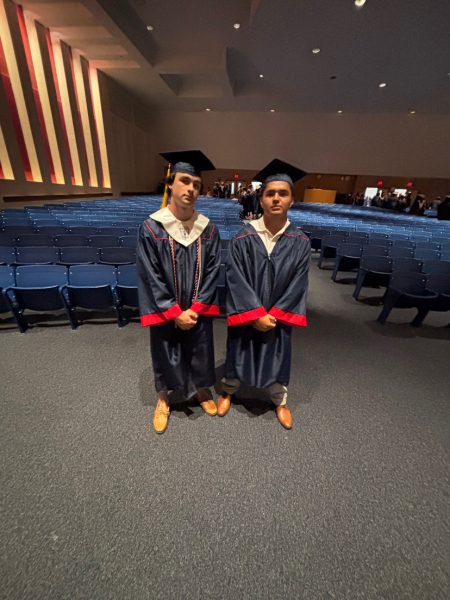 Big Things Ahead: Luke Hackett and Manny Lozano’s pre-graduation photo. June 11, 2025. Photo Courtesy: Jake Jasminski.