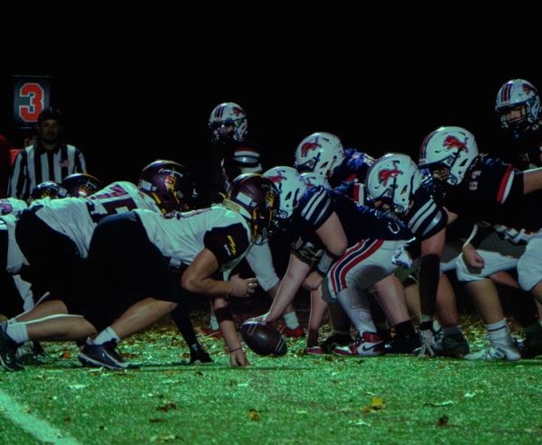 Lined Up: The Foran Lions lined up against another team., November 7, 2024. Photo courtesy: Addi Mangosing,